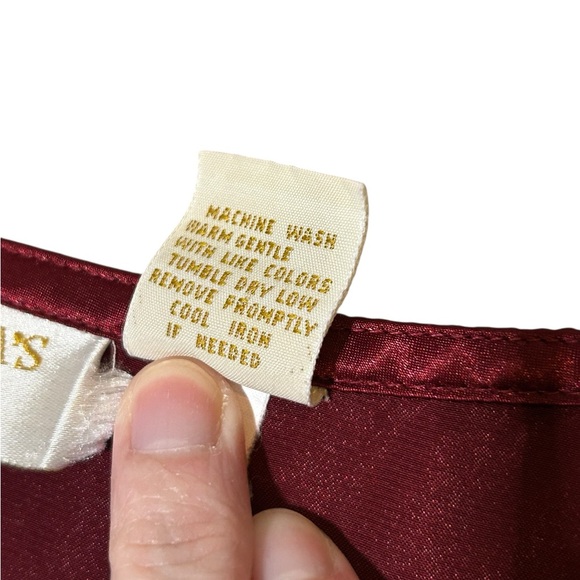 Vintage Victoria's Secret Red Satin Chemise Nightgown - Picture 3 of 6